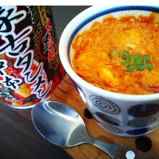 リメイク♪カップラーメンチゲ風茶碗蒸し☆